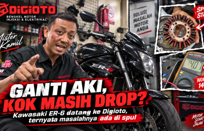 Aki Baru Kok Masih Drop? Ternyata Spul Kawasaki ER-6 Bermasalah