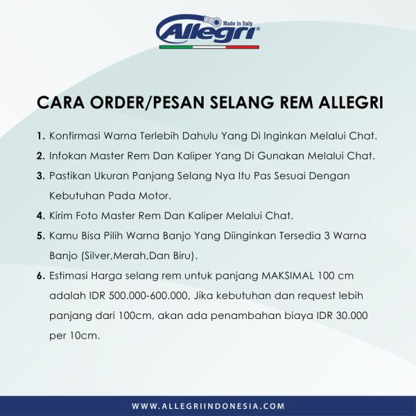 Allegri Selang Rem Motor 2 Line Universal Made In Italy - Naked
