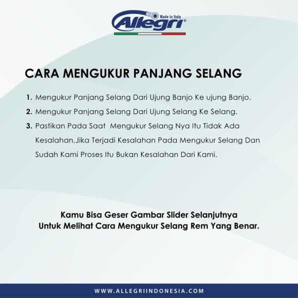 Allegri Selang Rem Motor 2 Line Universal Made In Italy - Naked