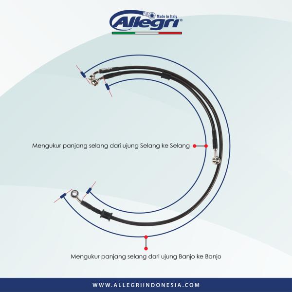 Allegri Selang Rem Motor 2 Line Universal Made In Italy - Naked