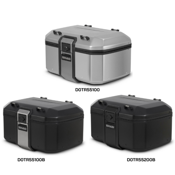 Box Motor Shad Top Case Terra TR55 TR 55 Forged Alumunium Black Edition Pure Black