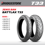 Ban Battlax T33 Bridgestone Depan Belakang Sport Touring 120/70-19 120/70 150/70 160/60 170/60 180/55 190/55 Ring 17 ZX6R R6 CBR250RR