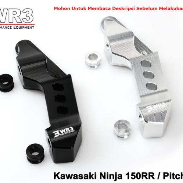 Bracket Braket Kaliper Brembo Depan WR3 Monoblok Monoblock Ninja 150RR 150 RR Pitch 100mm Disc 300 320mm