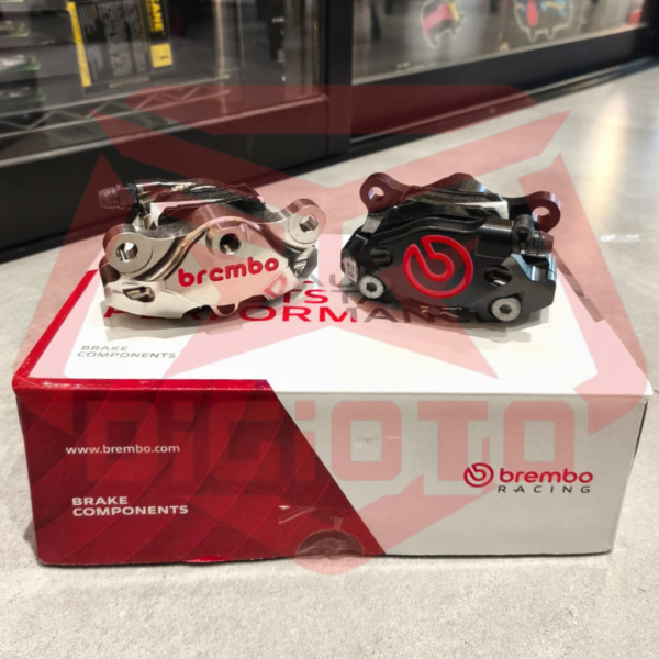 Kaliper Brembo 2 Piston Nickel CNC Billet Black Chrome Brembo Kaliper 2p Original Italy