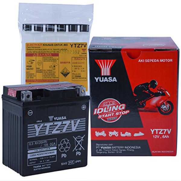 Aki Motor Nmax Aerox Lexy Xmax R25 Yuasa YTZ7V 12V 6Ah