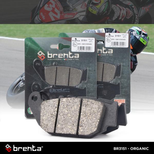 Kampas Rem Organik Brenta Honda CRF250 Original Belakang BR3151