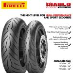Ban Pirelli Diablo Rosso Scooter 120/70-15 - F/R