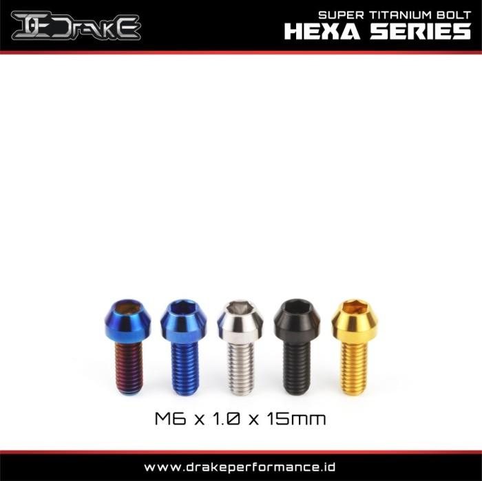 Drake Baut L Titanium M6 Hexa Series Grade 5 Original