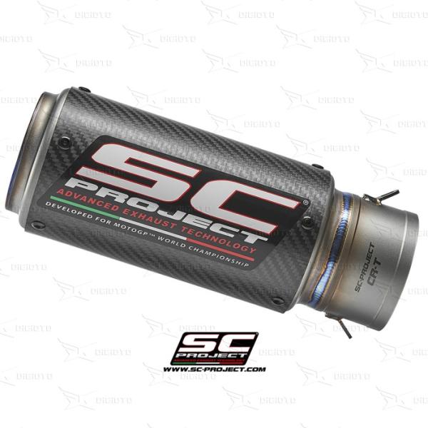 SC Project CR-T Muffler Carbon Knalpot Yamaha R1M With De-cat Link