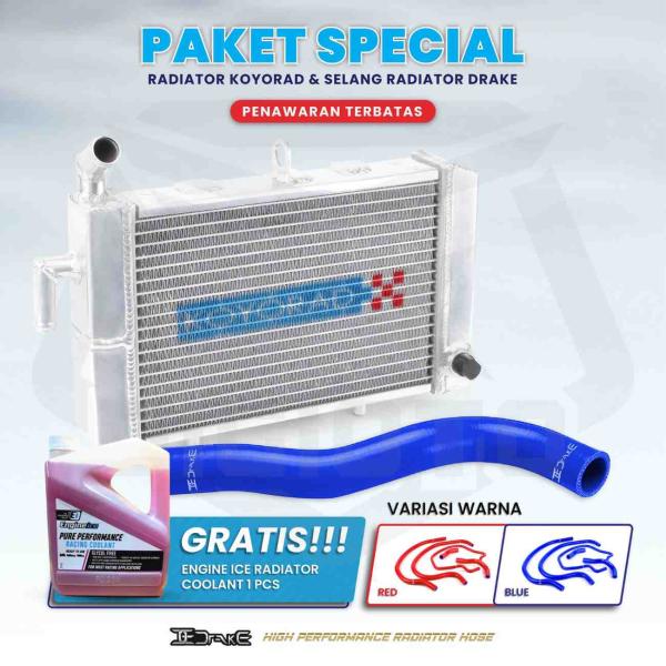 Paket Radiator Koyorad Xmax Old New Connected + Selang Radiator Upgrade Kit Radiator Xmax