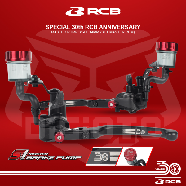 Paket Master Rem RCB S1-FL 14mm Kiri Kanan 30th Anniversary Special Edition