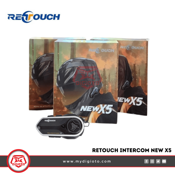 Intercom Bluetooth Retouch X5 Bluetooth Helm Universal