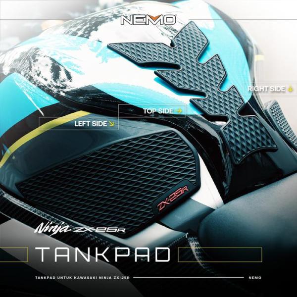 Tankpad Tankgrip Komplit Nemo Grip Kit Samping Tengah ZX25R ZX 25R