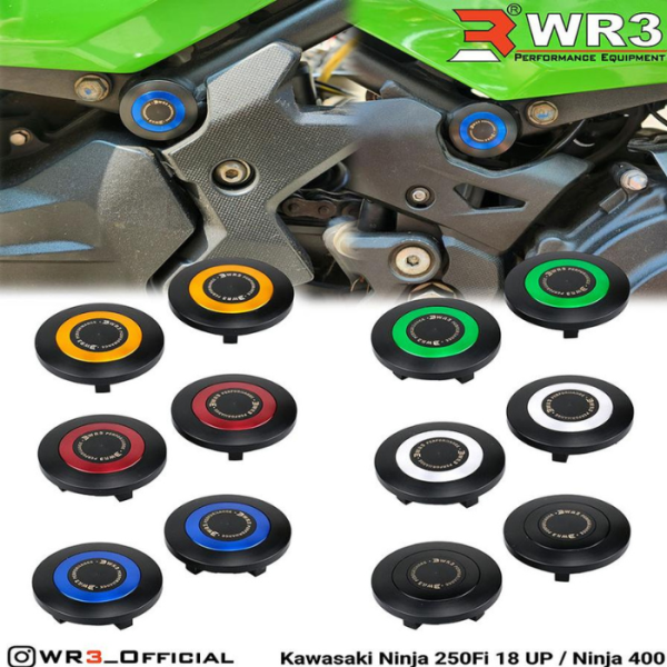 Tutup Rangka Frame Plug WR3 Kawasaki Ninja 250 Fi 2018 Ninja 400 Cover Rangka Motor